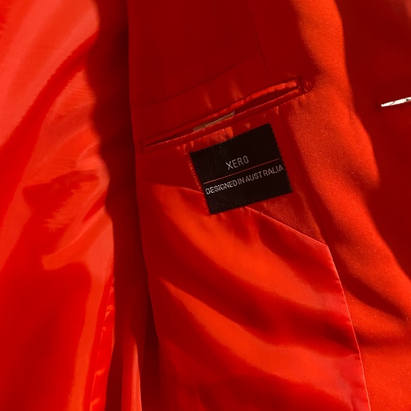 Oversized red blazer with shoulder pads♥️ - Picture 4 of 6